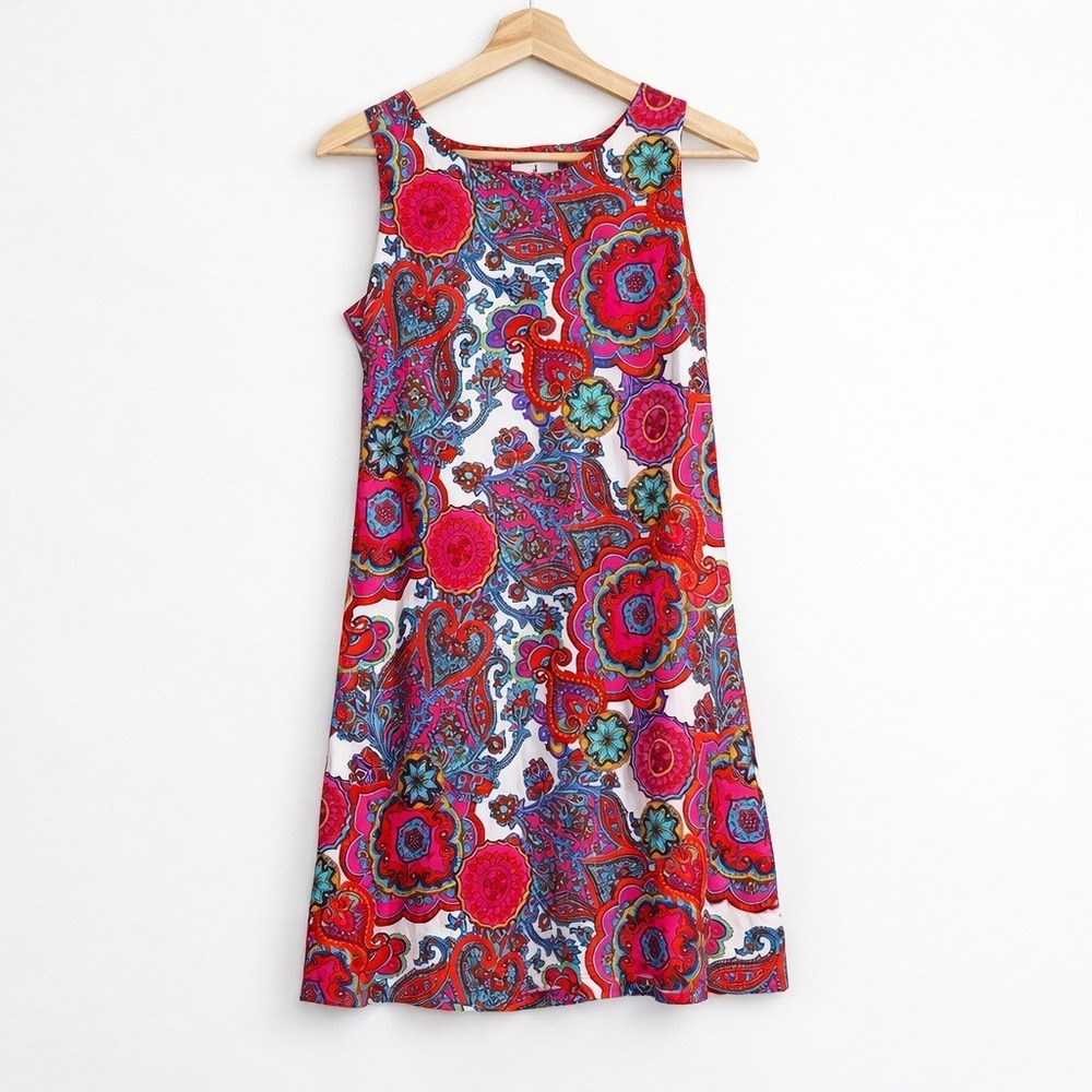 Jude‎ Connally Paisley Sleeveless Dress Boho Resort Chic Small